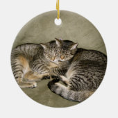 Schattige kattensierplant keramisch ornament (Achterkant)
