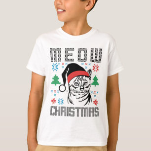 Schattige Kattenvader Kerst T-shirt Grappige Kitte