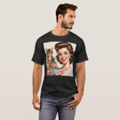 Schattige kattenvrouw t-shirt (Voorkant volledig)