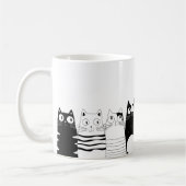 Schattige kattenzitting koffiemok (Links)