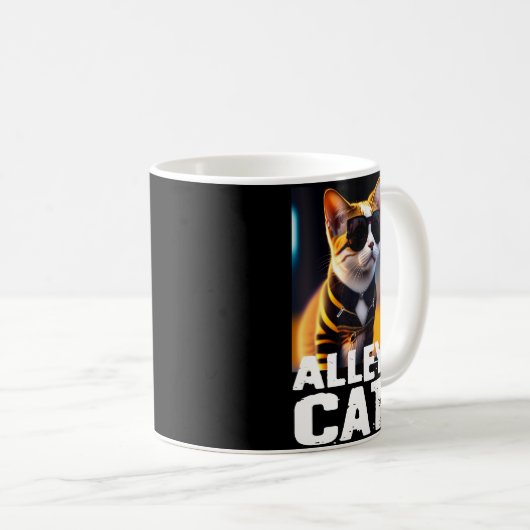 Schattige katteproef in Tiger Tracksuit Koffiemok (Voorkant rechts)