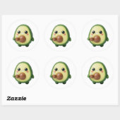 Schattige Kawaii 3D Avocado Sticker (Vel)