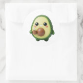 Schattige Kawaii 3D Avocado Sticker (Tas)