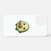 Schattige Kawaii 3D Avocadosticker Case-Mate iPhone Case (Achterkant (horizontaal))