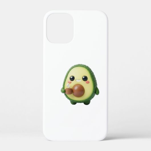 Schattige Kawaii 3D Avocadosticker Case-Mate iPhone Case (Achterkant)