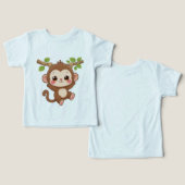 Schattige Kawaii Aap (Ontwerp Voorkant & Achterkant)