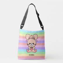 Schattige Kawaii Aardbei Konijn Gestreepte