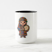 Schattige Kawaii Amazigh Berber Vrouw Mok (Midden)
