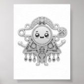 Schattige Kawaii Amazigh Fibula Tizerzai Sticker - Poster (Voorkant)