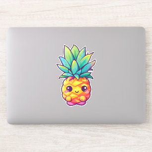 Schattige Kawaii ananas Gelukkig fruit Sticker