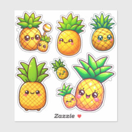 schattige kawaii ananas sticker