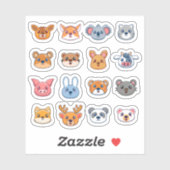 Schattige Kawaii Animal Sticker Collectie (Vel)