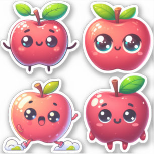 schattige kawaii appels sticker