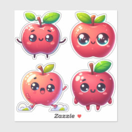 schattige kawaii appels sticker