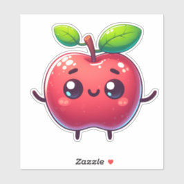 schattige kawaii appelvrucht sticker