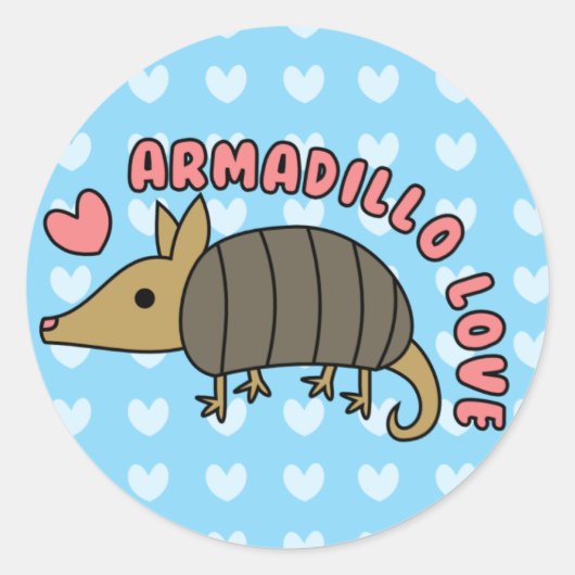 Schattige Kawaii Armadillo Sticker (Voorkant)