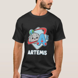 Schattige Kawaii Artemis II NASA Maanmissie T-shirt