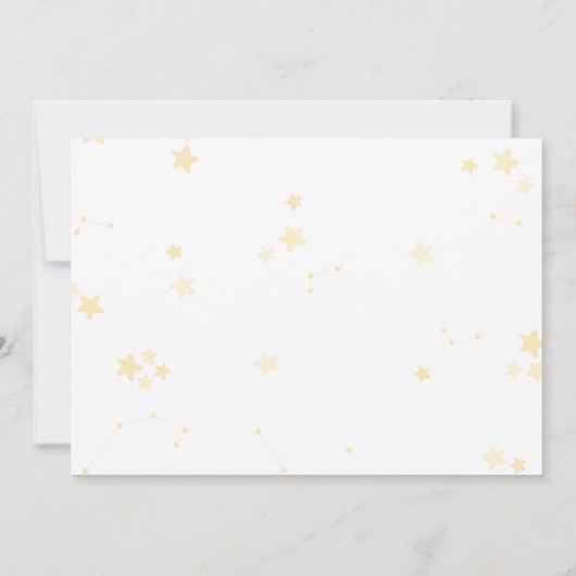 Schattige Kawaii Astronomy Baby shower Kaart (Achterkant)