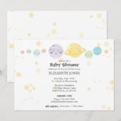 Schattige Kawaii Astronomy Baby shower Kaart (Voorkant / Achterkant)