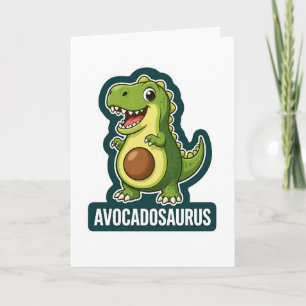Schattige Kawaii Avocadosaurus Dinosaur Grappige P Kaart