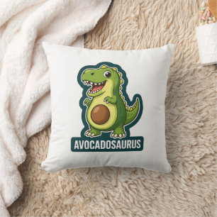 Schattige Kawaii Avocadosaurus Dinosaur Grappige P Kussen