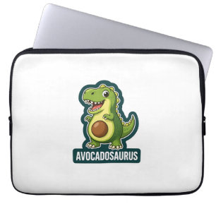 Schattige Kawaii Avocadosaurus Dinosaur Grappige P Laptop Sleeve