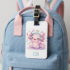 Schattige Kawaii Axolotl Bagagelabel