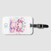 Schattige Kawaii Axolotl Bagagelabel (Voorkant (horizontaal))