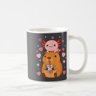 Schattige Kawaii Axolotl Capybara Bubble Tea Jonge Koffiemok