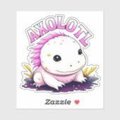 Schattige Kawaii Axolotl Sticker (Vel)