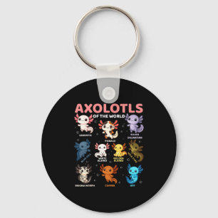 Schattige Kawaii Axolotls Van De Wereld Grappige A Sleutelhanger