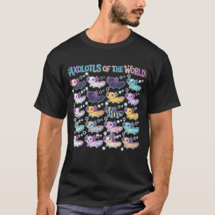 Schattige Kawaii Axolotls van de Wereld T-shirt