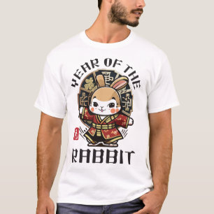 Schattige Kawaii Aziatisch Chinees Konijn Zodiac M T-shirt