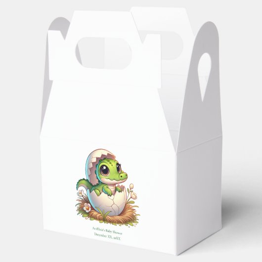 Schattige Kawaii Baby alligator hatching Baby show Bedankdoosjes (Geopend)