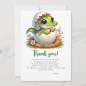 Schattige Kawaii Baby alligator hatching Baby show Bedankkaart (Voorkant)