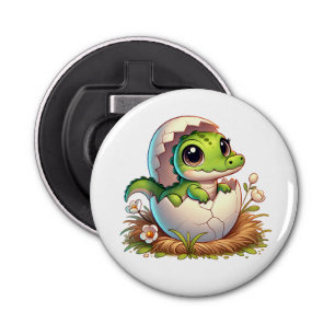 Schattige Kawaii Baby alligator hatching Baby show Button Flesopener