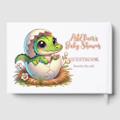 Schattige Kawaii Baby alligator hatching Baby show Gastenboek (Achterkant)