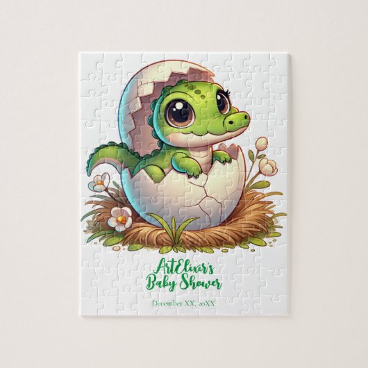 Schattige Kawaii Baby alligator hatching Baby show Legpuzzel (Verticaal)