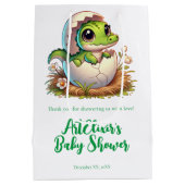 Schattige Kawaii Baby alligator hatching Baby show Medium Cadeauzakje (Achterkant)