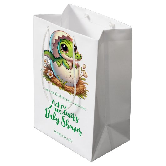 Schattige Kawaii Baby alligator hatching Baby show Medium Cadeauzakje (Achterkant Gekanteld)