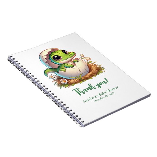 Schattige Kawaii Baby alligator hatching Baby show Notitieboek (Rechterzijde)