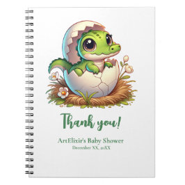 Schattige Kawaii Baby alligator hatching Baby show Notitieboek