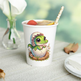 Schattige Kawaii Baby alligator hatching Baby show Papieren Bekers