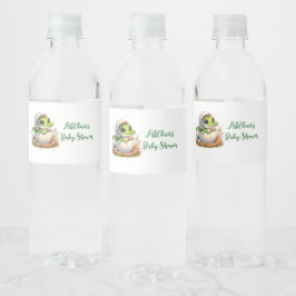 Schattige Kawaii Baby alligator hatching Baby show Waterfles Etiket