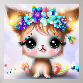 Schattige Kawaii Baby Chihuahua Poster