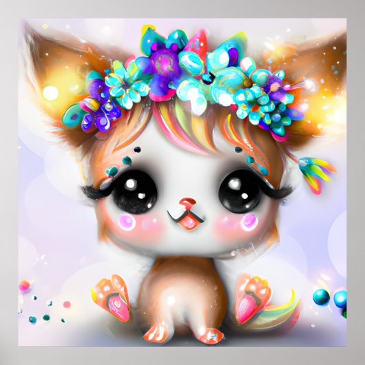 Schattige Kawaii Baby Chihuahua Poster (Voorkant)