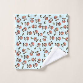 Schattige Kawaii Baby paddenstoelenpatroon Washandje