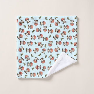 Schattige Kawaii Baby paddenstoelenpatroon Washandje