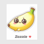 schattige kawaii-banaan sticker (Vel)