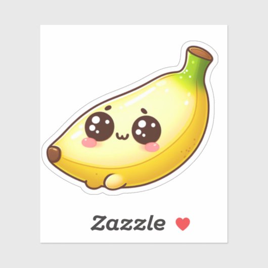 schattige kawaii-banaan sticker (Vel)